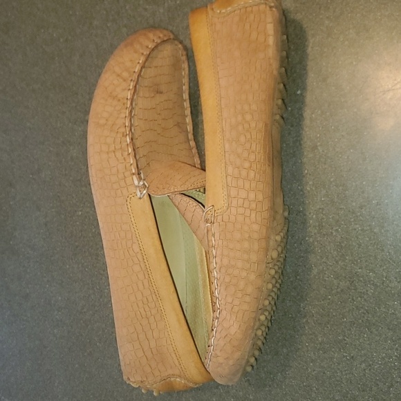 Sperry Camp Moc Tan Croc Embossed Leather Driving Loafers Mens main image 6